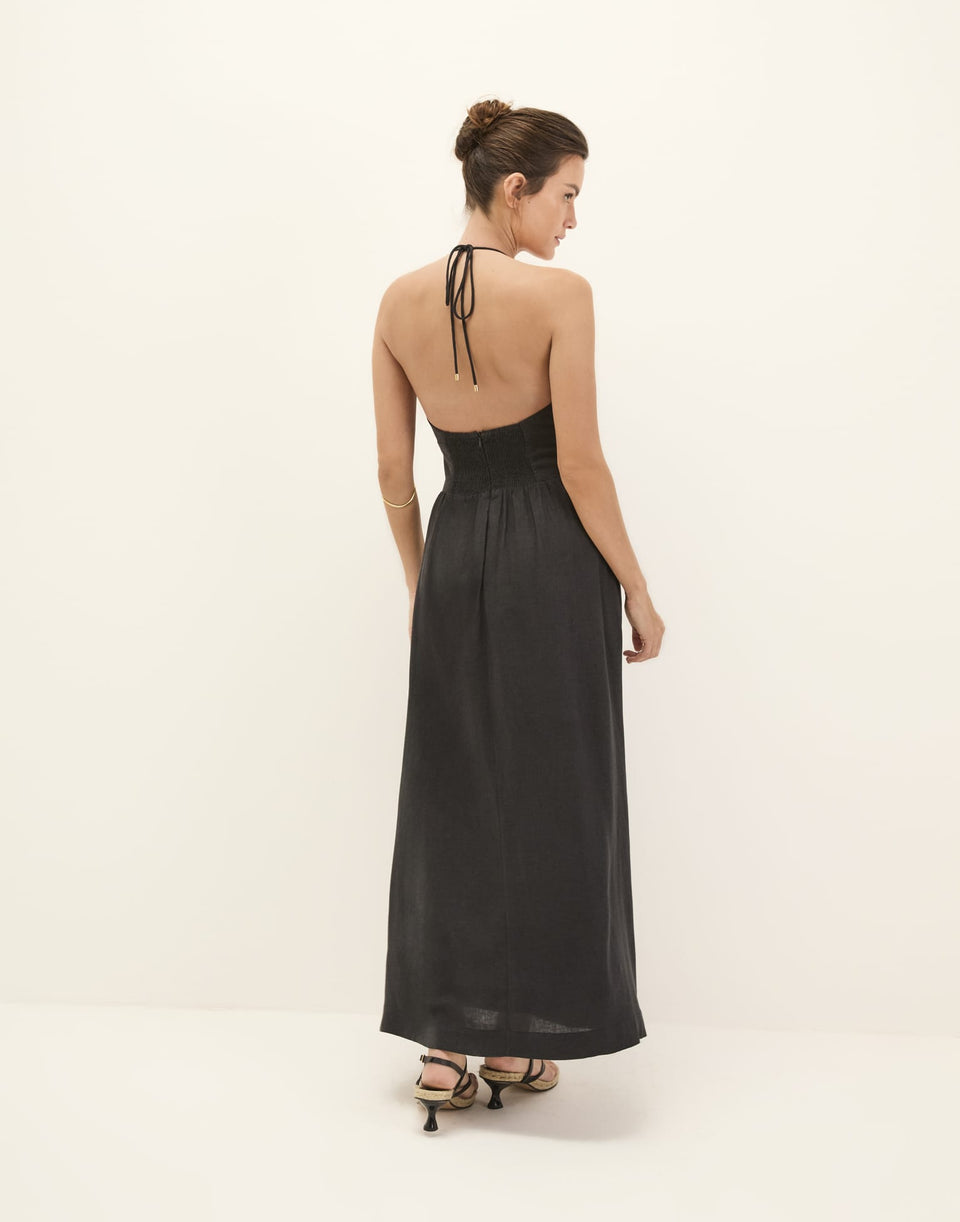Safira Midi Dress - Black XS