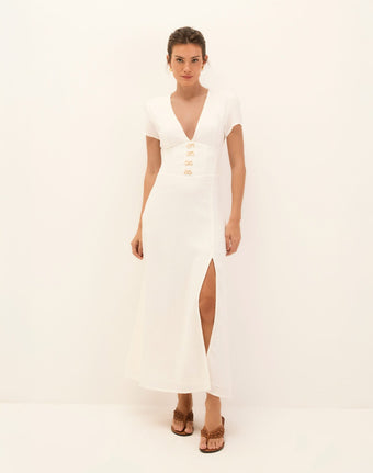 Nila Midi Dress - Off White