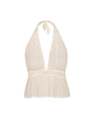 Quinn Peplum Blouse - Off White XS