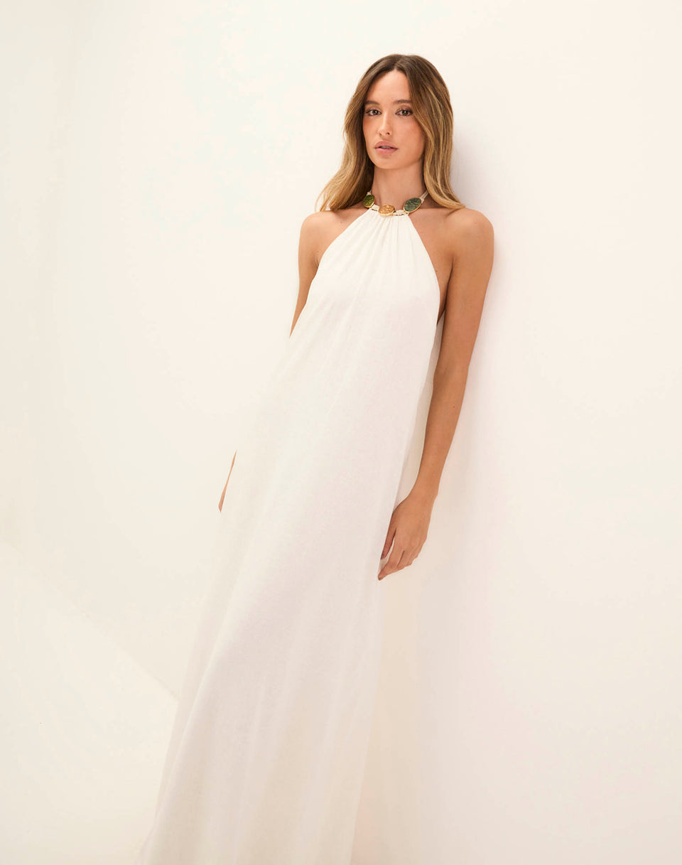 Aiden Long Dress - Off White XS