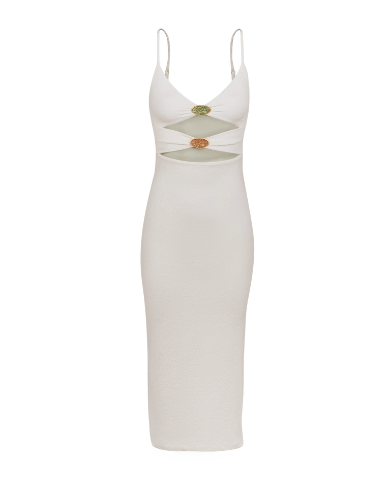 Firenze Petra Midi Dress - White XS