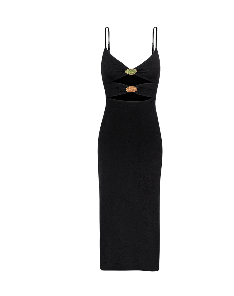 Petra Midi Dress - Black XS