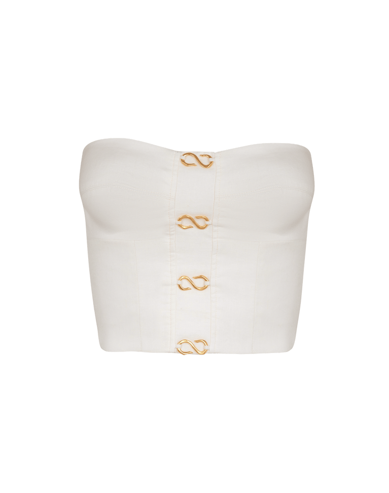 Nora Strapless Top - Off White XS