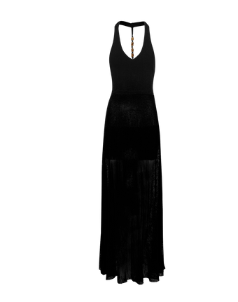 Knit Eria Long Dress - Black