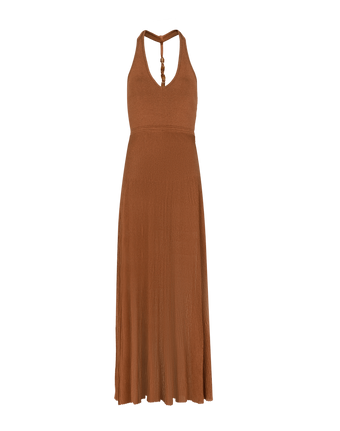Knit Eria Long Dress - Camel