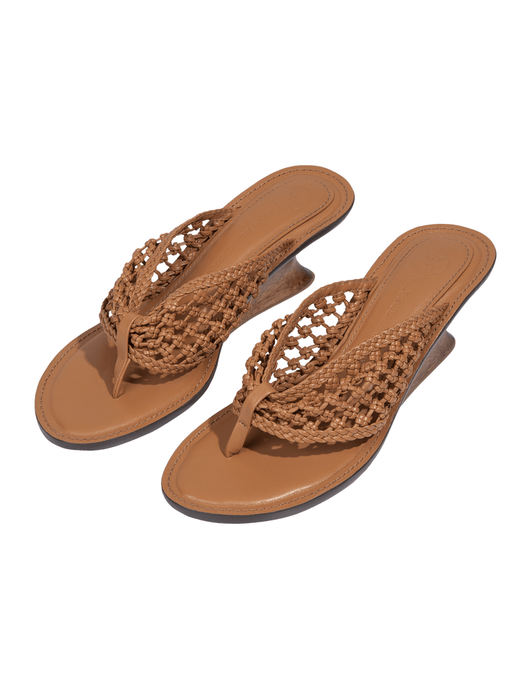 Braided Dahila Mule - Caramel 6