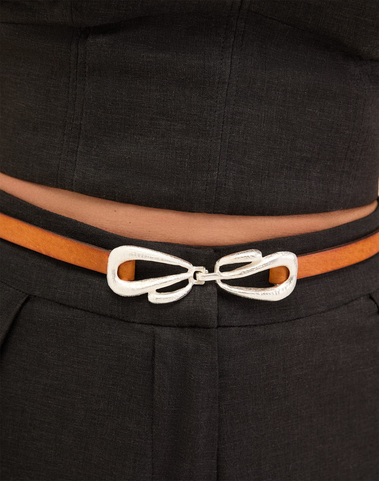 Zury Belt - Caramel Silver XS