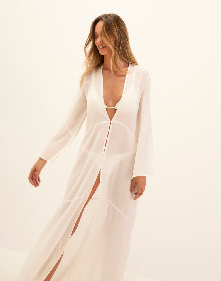 Tully Long Cover Up - Off White