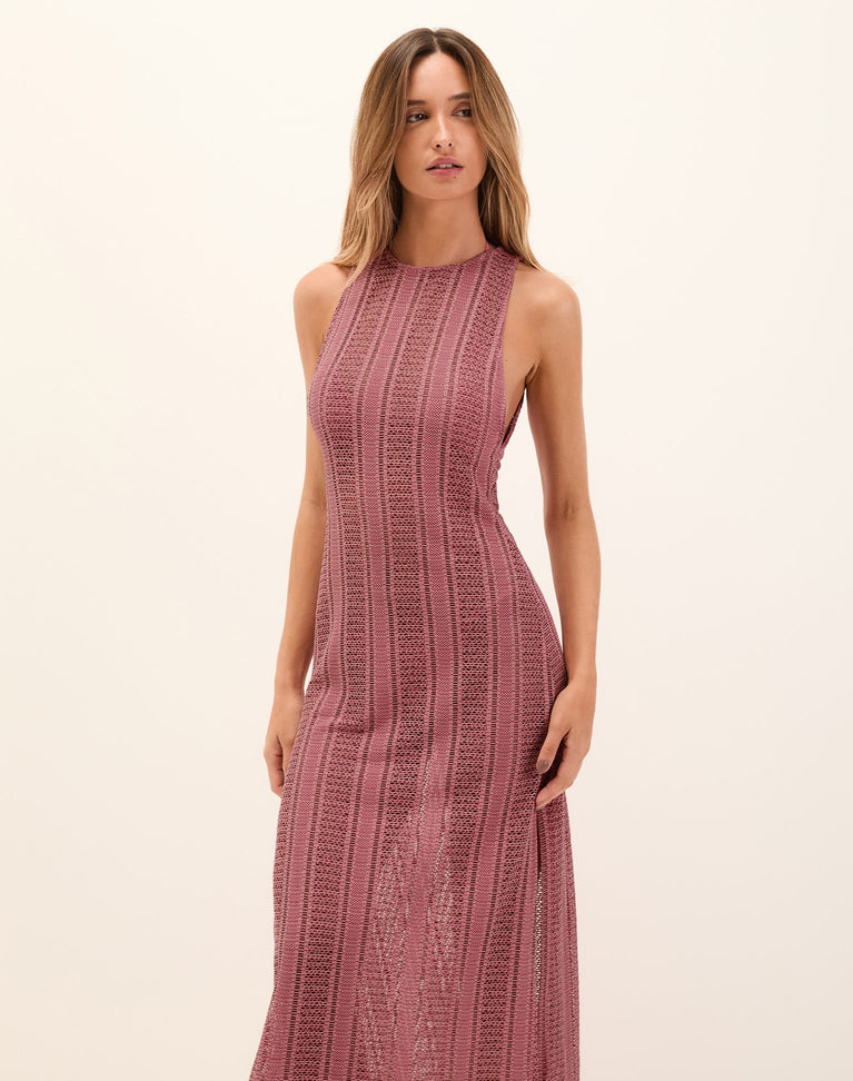 Twist Long Cover Up - Pink Pearl XS