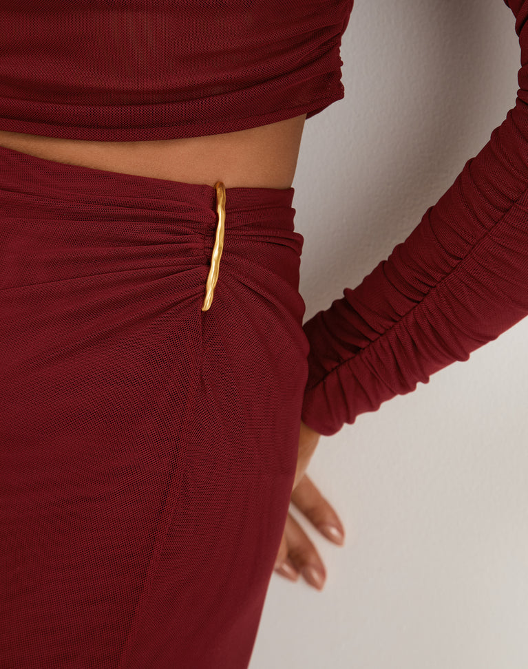 Amira Detail Long Skirt - Ponche XS