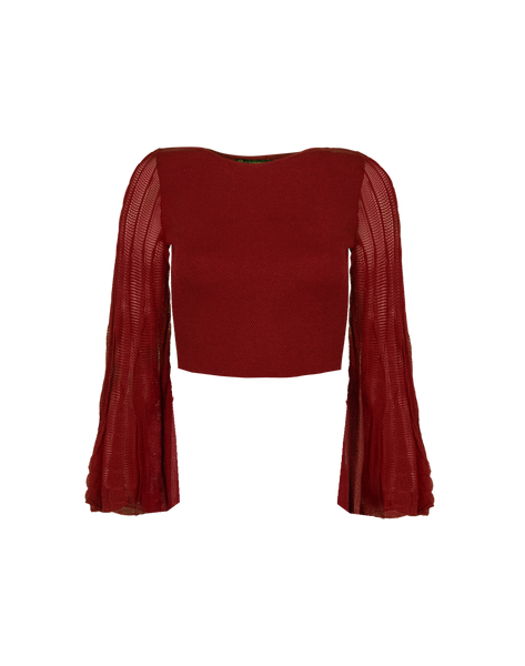 【値下げ不可】Bell Sleeve Silkette Top DAPHNE SILKY SPLIT NECK BELL SLEEVE TOP - FINAL SALE