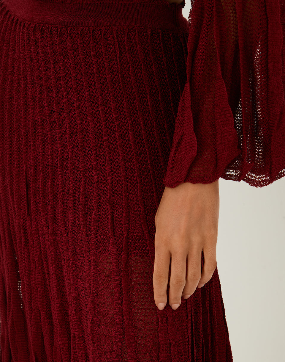 Knit Celina Bell Sleeve Top - Ponche XS