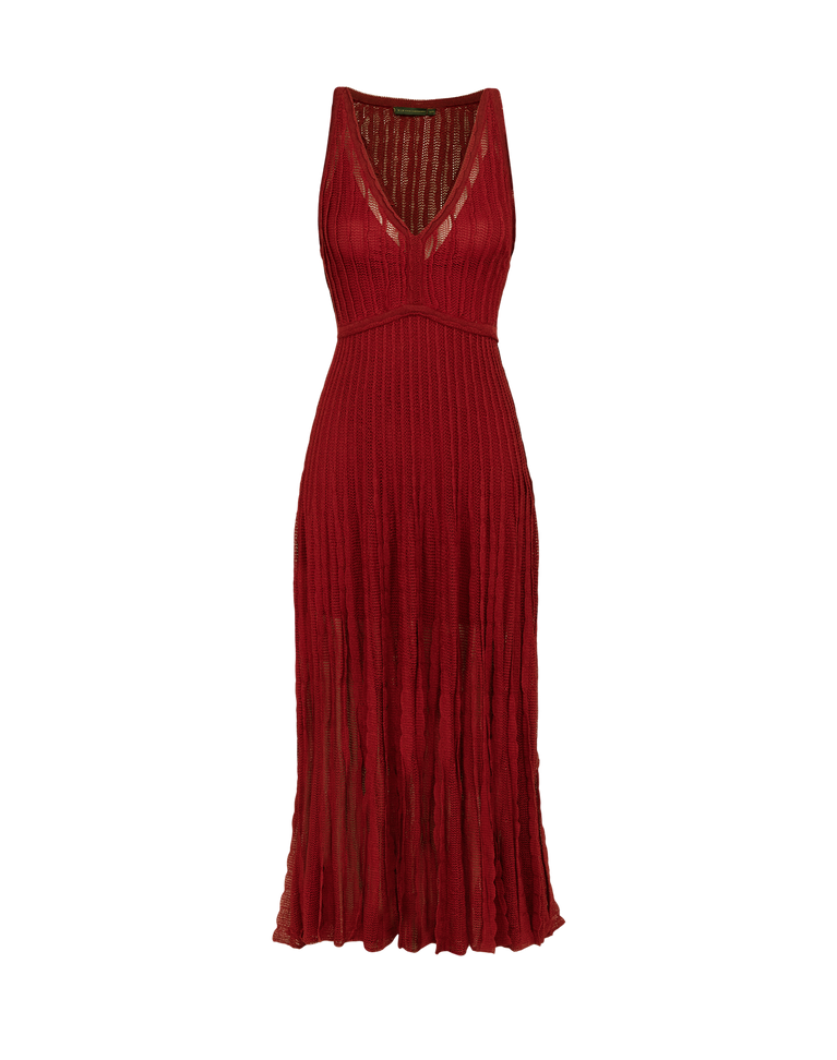 Women's Vix Paula Hermanny Knit Celina Long Dress - Ponche - S Women's Vix Paula Hermanny Knit Celina Long Dress - Ponche - S