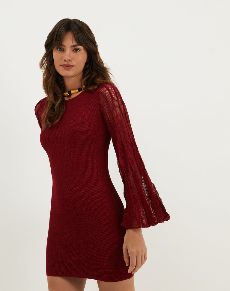 Knit Celina Short Dress - Ponche XS