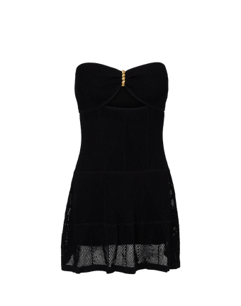 Knit Silvie Short Dress - Black