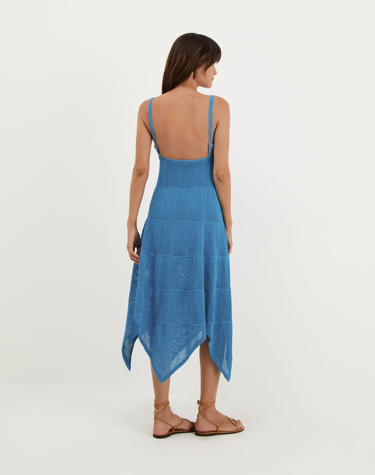 Knit Sabine Handkerchief Dress - Beach Front Knit Sabine Handkerchief Dress - Beach Front