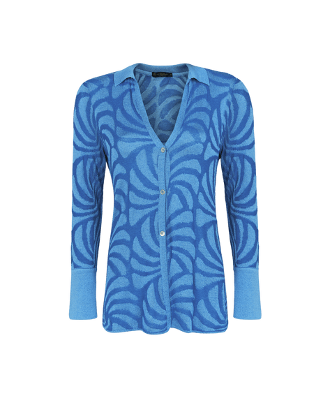 Jacquard Lara Blouse - Neptune Jacquard Lara Blouse - Neptune