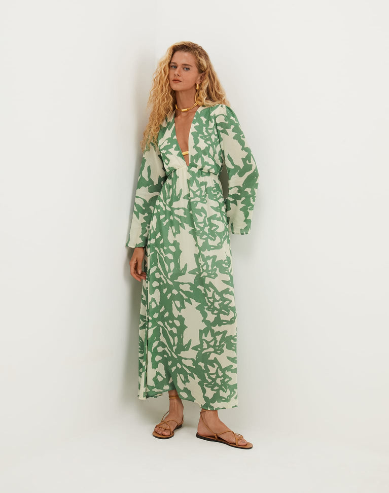 Women's Vix Paula Hermanny Amerie Long Dress - Oceana - XL Women's Vix Paula Hermanny Amerie Long Dress - Oceana - XL
