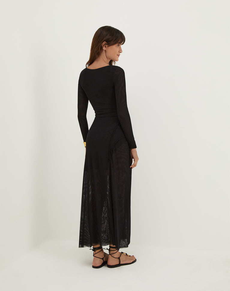 Lavinia Long Dress - Black XS