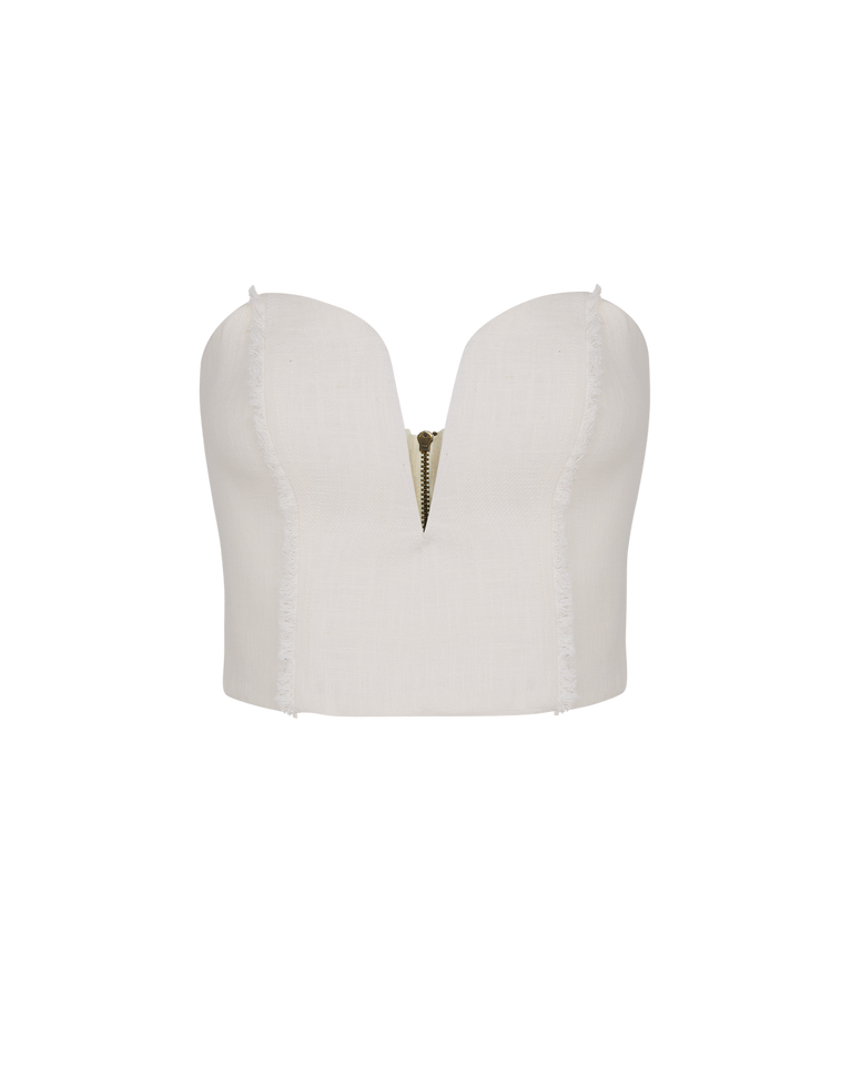 Louise Cropped Top - Off White XS