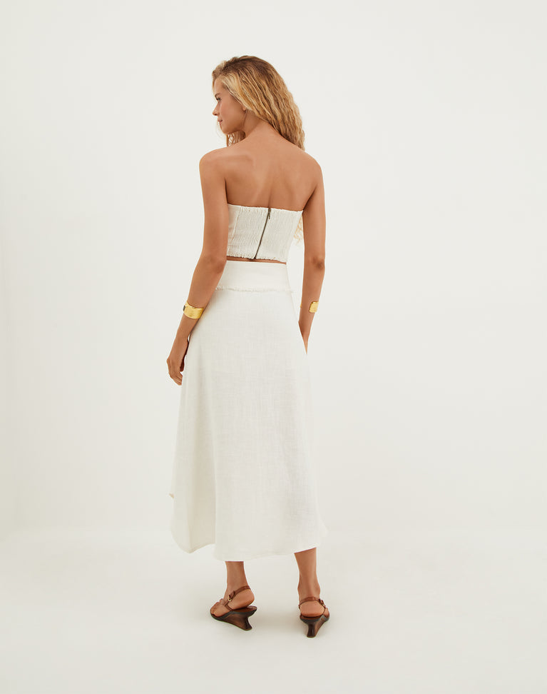 Louise Cropped Top - Off White XS