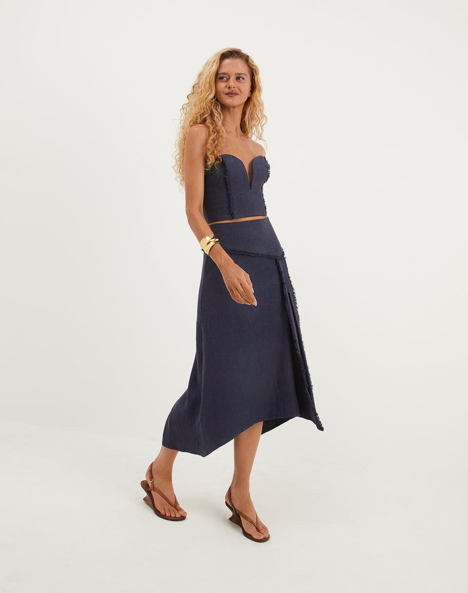 Beatrice Midi Skirt - Sailboat XS