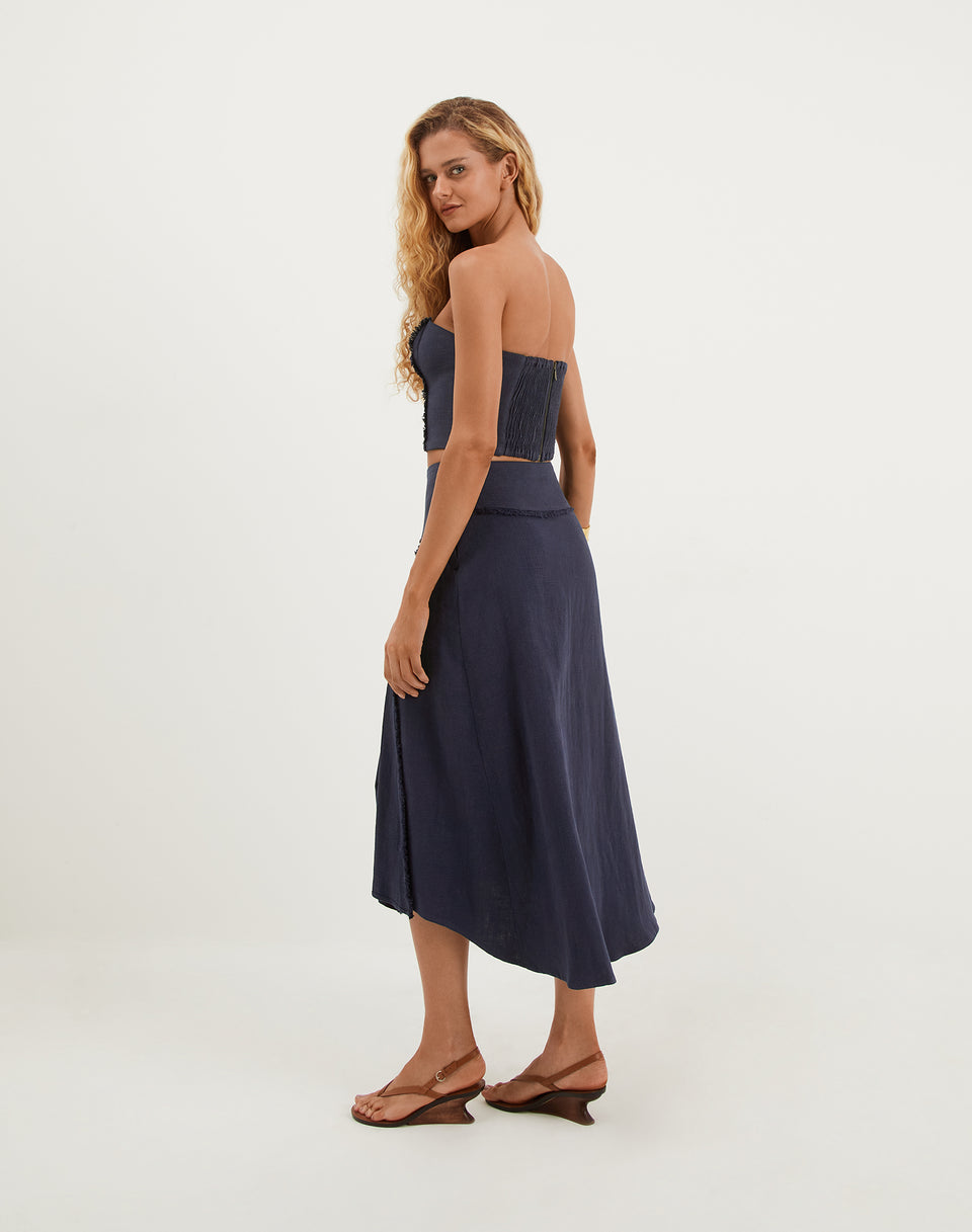 Beatrice Midi Skirt - Sailboat XS