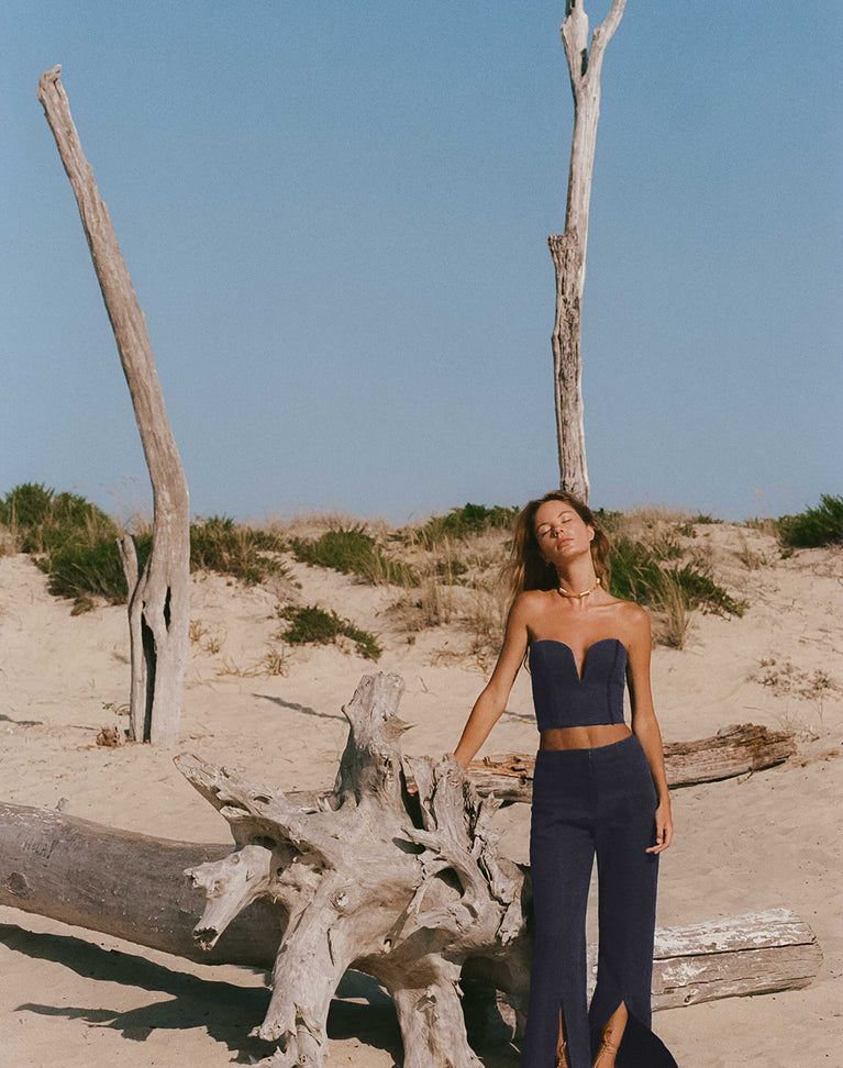 Alain Split Front Pants - Sailboat XS