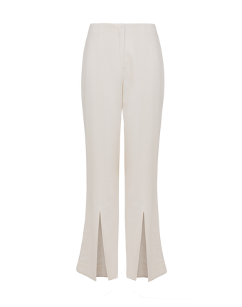 Alain Split Front Pants - Off White