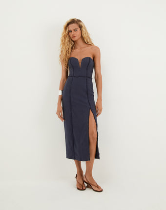 Louise Midi Dress - Sailboat