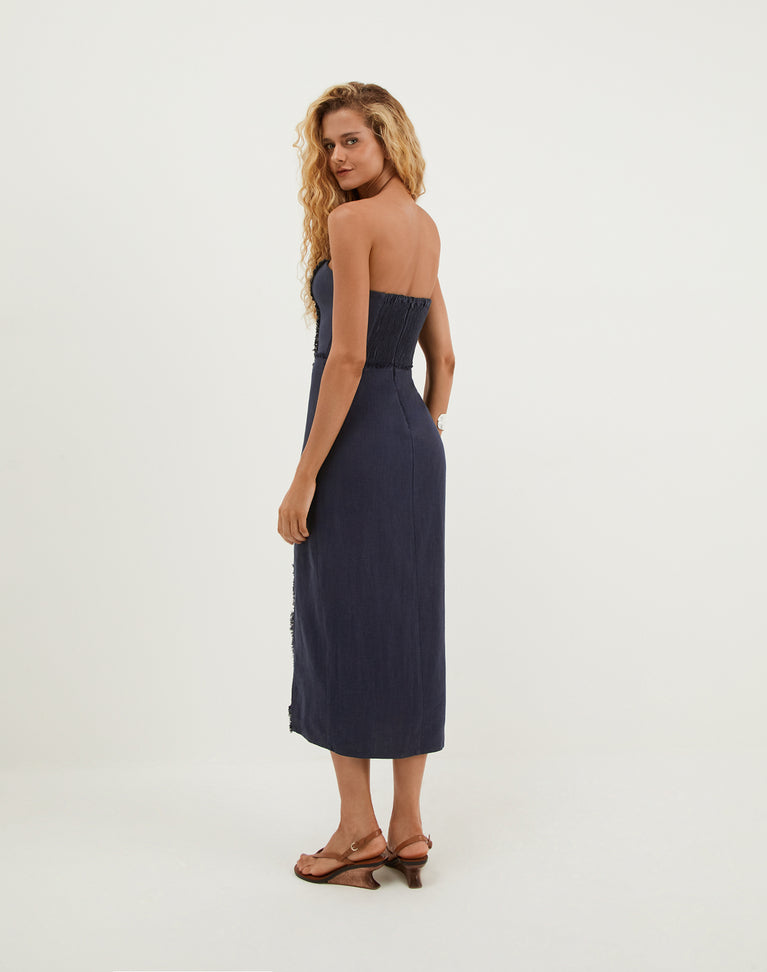 Louise Midi Dress - Sailboat XS