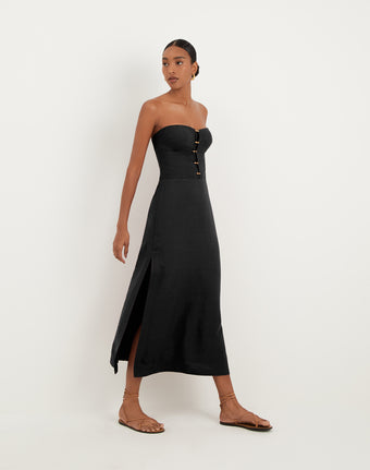 Emilia Midi Dress - Black
