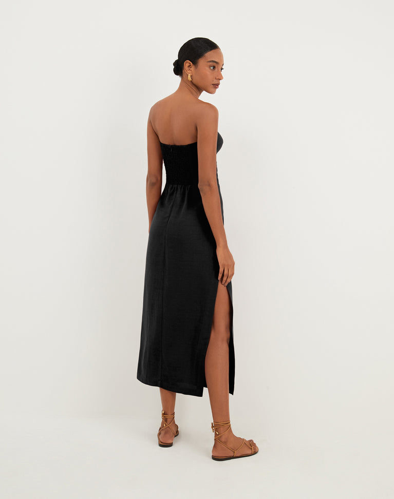 Emilia Midi Dress - Black XS