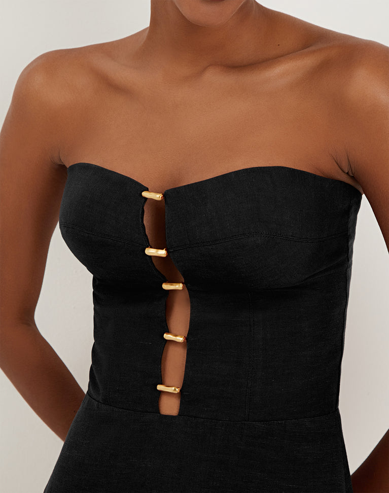 Emilia Midi Dress - Black XS