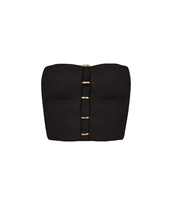 Emilia Strapless Top - Black