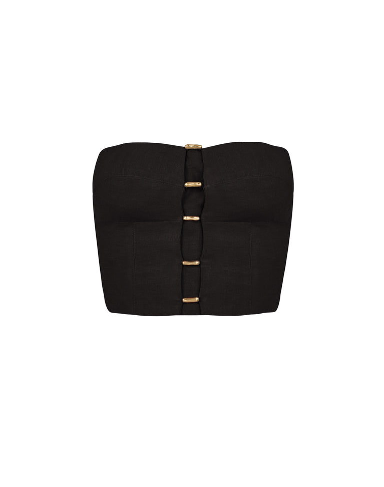 Emilia Strapless Top - Black XS