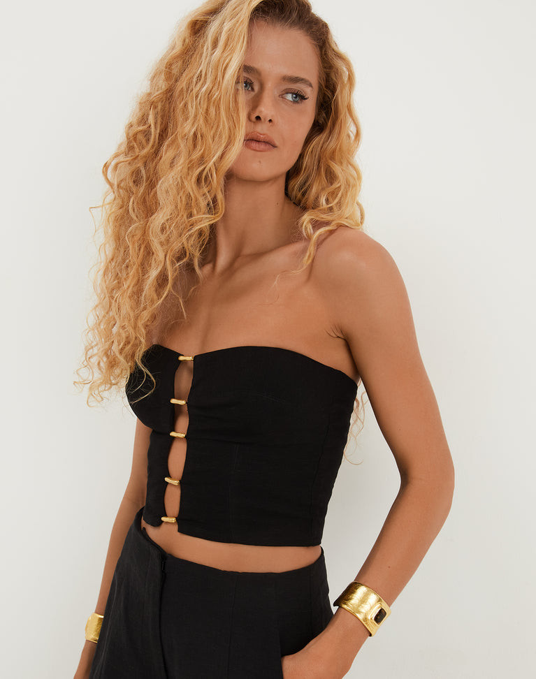 Emilia Strapless Top - Black XS