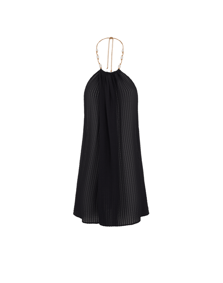 ViX Paula Hermanny Cloe Halter Mini Dress Cover Up - Black ViX Paula Hermanny Cloe Halter Mini Dress Cover Up - Black