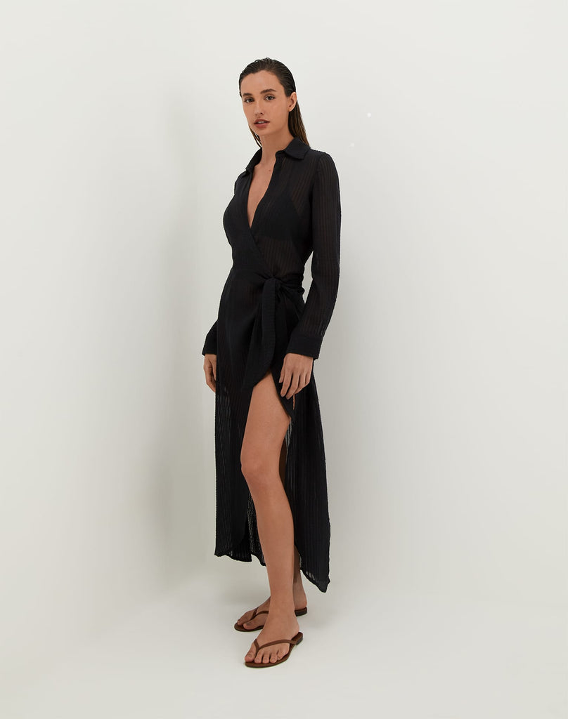 Mirian Long Cover Up - Black
