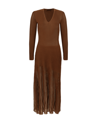 Knit Alba Long Dress - Camel