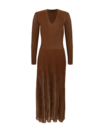 Knit Alba Long Dress - Camel