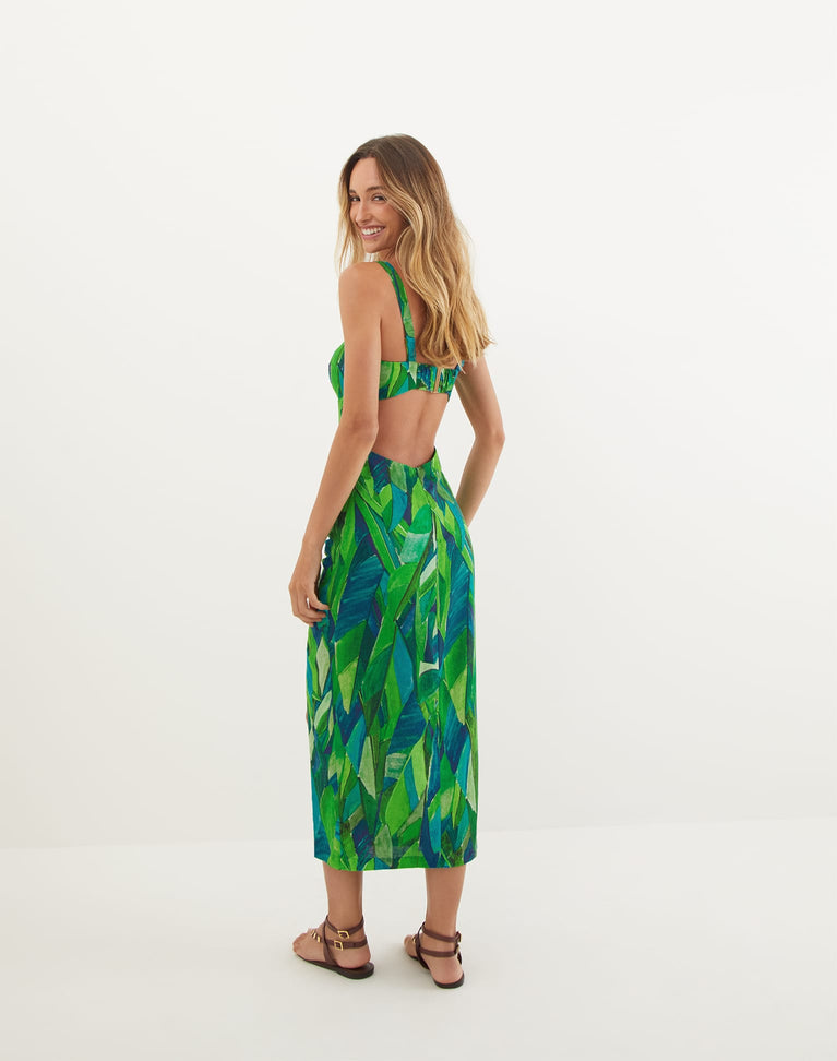 mira midi dress Mira Cotton Midi Dress by Faithfull in Black, Size: 4 at Anthropologie