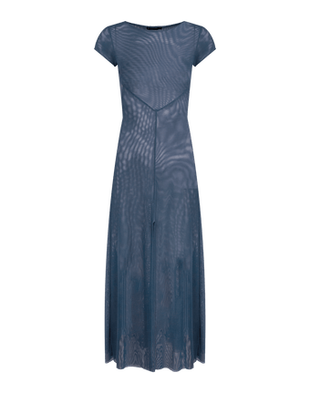 Vix Solid Lais Maxi Dress Coverup, Blue, Women's, L, Swimwear Swimsuits Bathing Suits Swim Coverups & Caftans