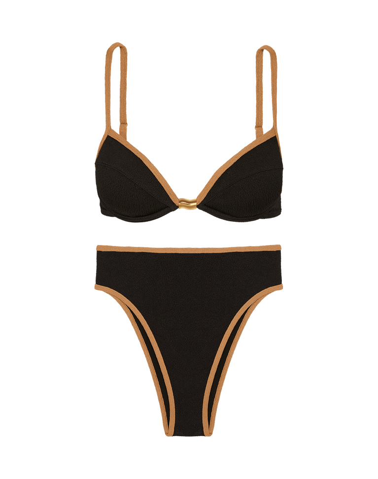 Firenze Lily Gigi Hot Pant Bottom - Black Brazilian / XS