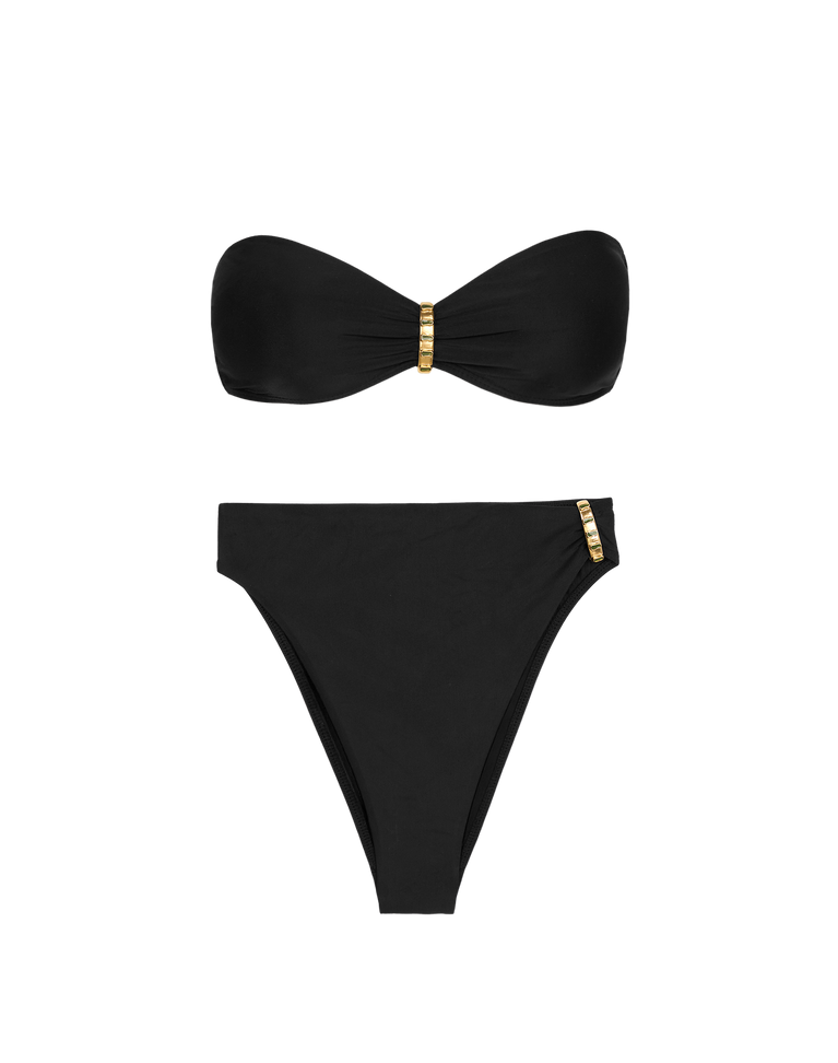 Matte Bessie Hot Pant Bottom - Black Brazilian / XS