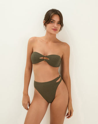 Firenze Solaro Bandeau Top - Evergreen