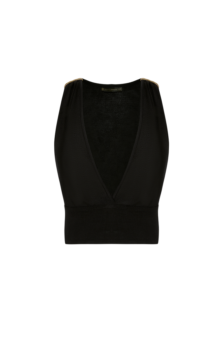 Knit Dora Blouse - Black