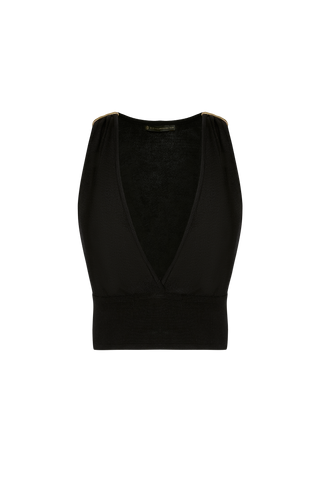 Knit Dora Blouse - Black