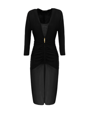 Knit Eria Midi Dress - Black