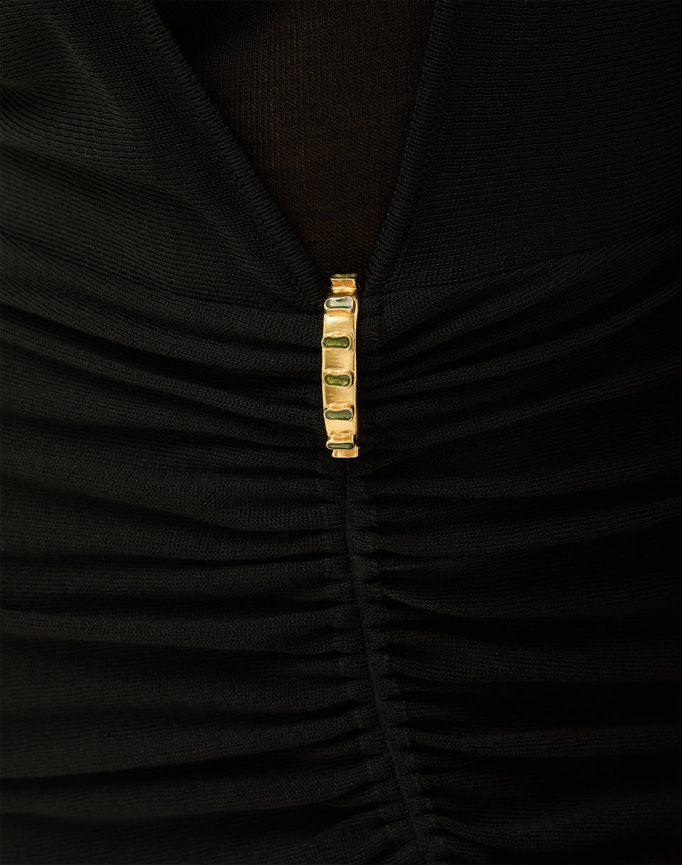 Knit Eria Midi Dress - Black XS